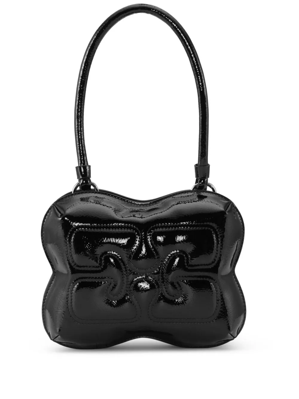 GANNI Butterfly patent-leather top-handle bag Women 0117