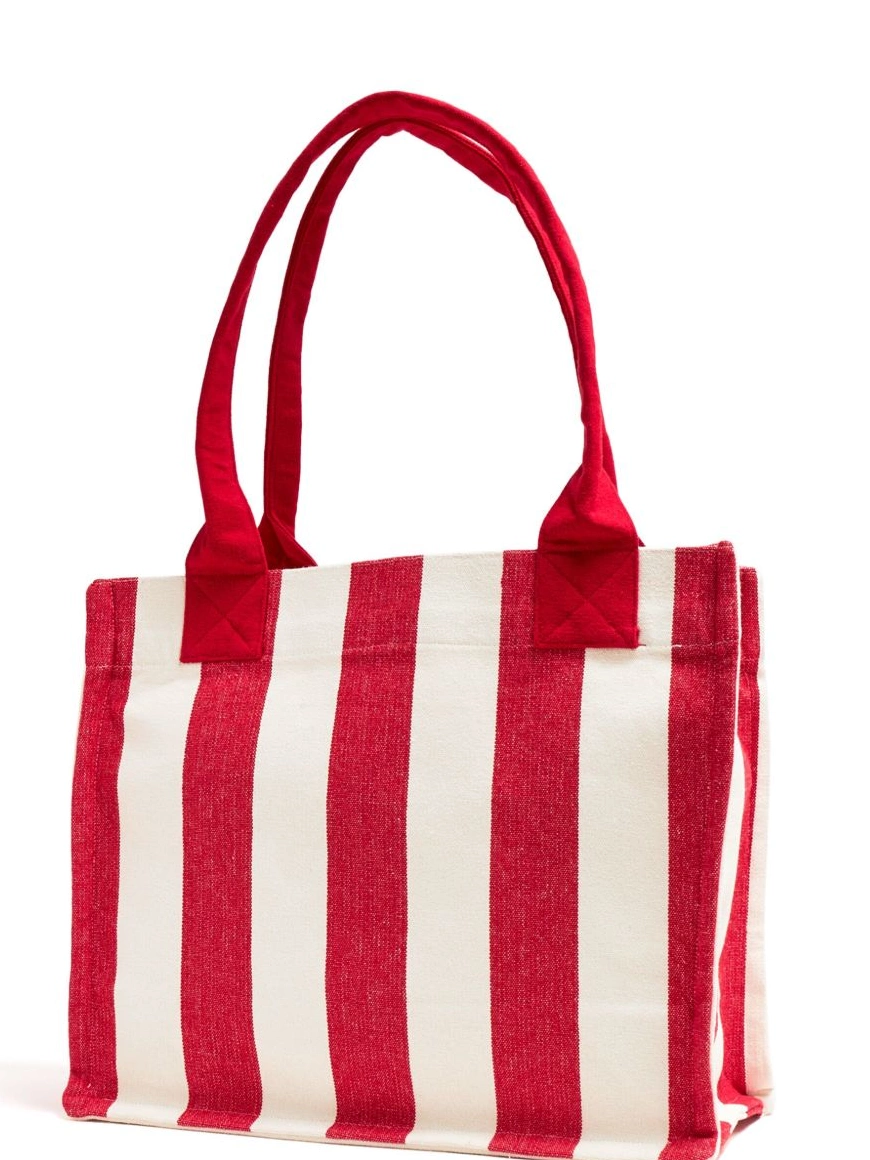 Buy now cheap bag GANNI Women large striped tote 0304