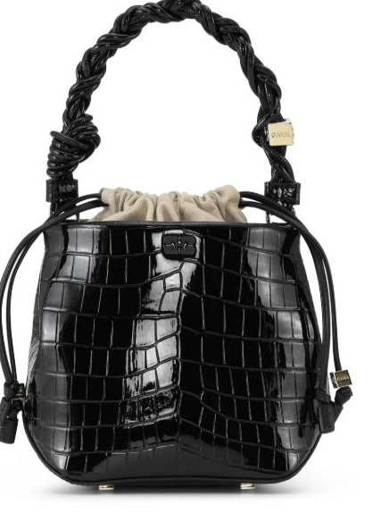 Best shopping prices crocodille-effect leather Women GANNI bucket bag Bou 0311