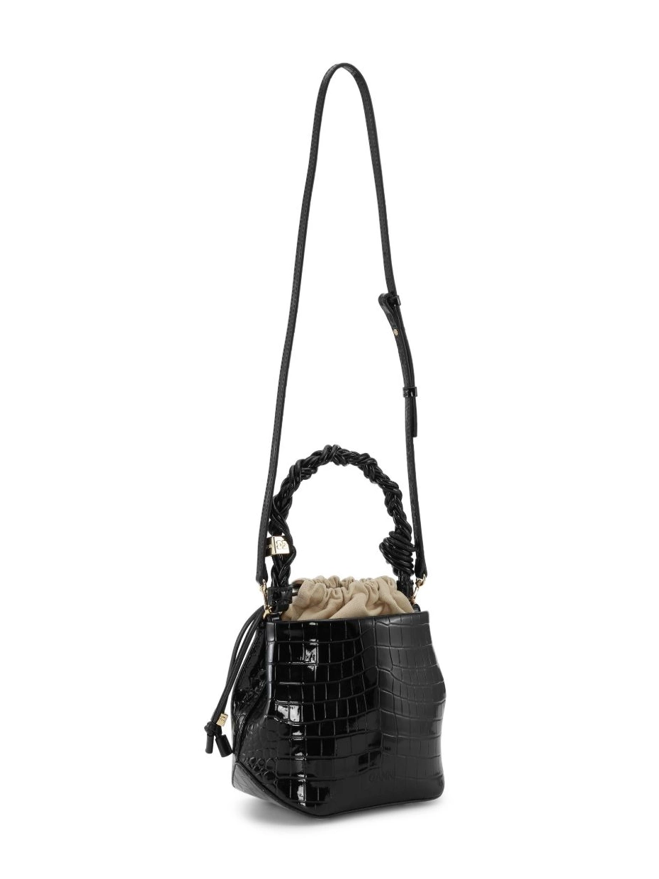 Best shopping prices crocodille-effect leather Women GANNI bucket bag Bou 0311